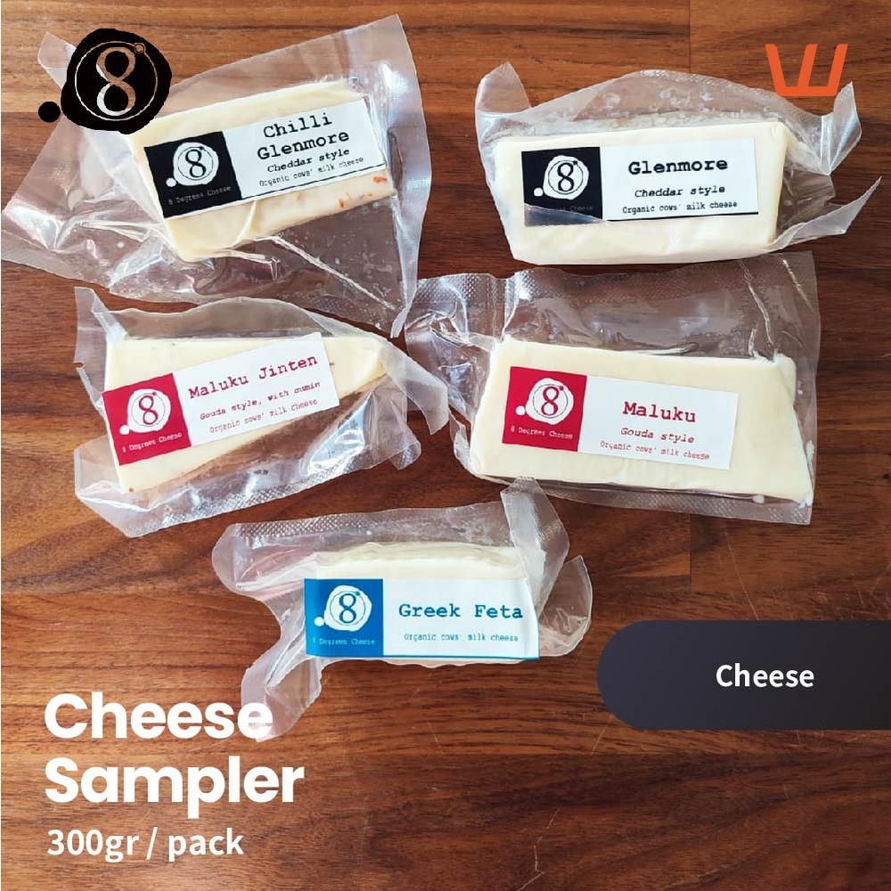 Jual Cheese Sampler Pack Keju Organic Natural 8 Degrees isi 5 | Shopee ...
