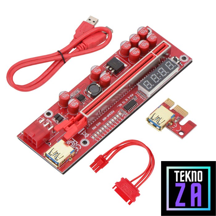 Jual PCIe Riser VER013 PRO 10 Capasitor Temperatur Sensor RTX RX GPU ...