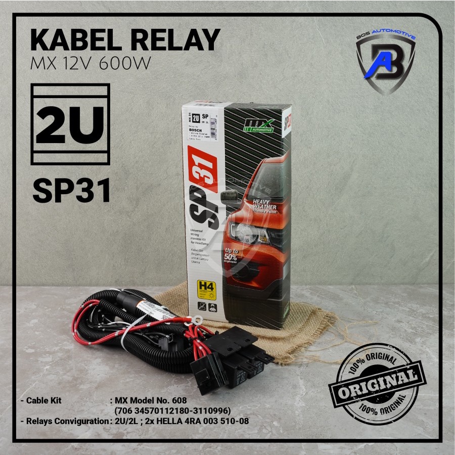 Jual Kabel Relay Set Lampu H4 Mobil BOSCH SP Series 2 Relay 12v Untuk 2 Lampu Utama Mobil