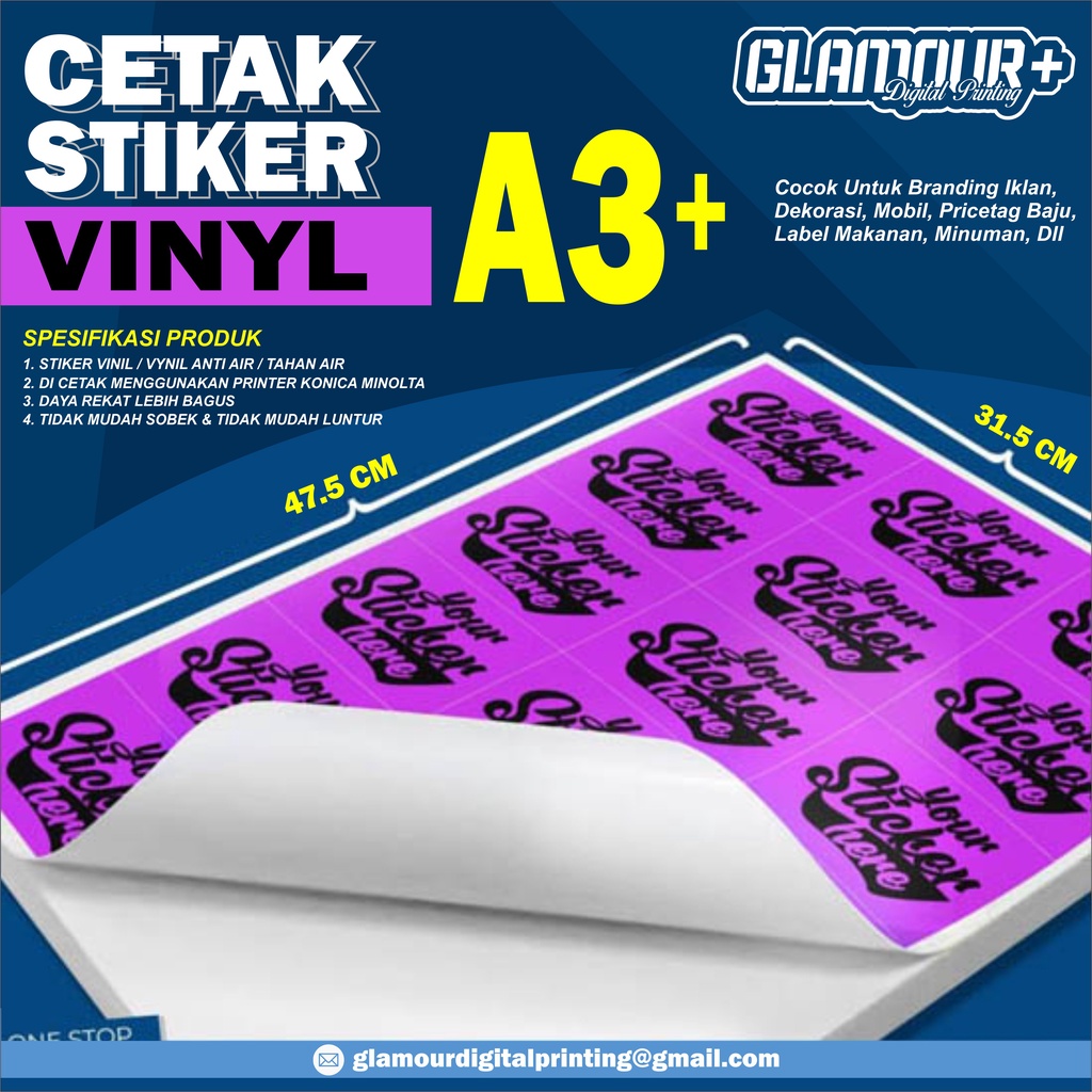 Jual Cetak Stiker Vynil Custom | Shopee Indonesia