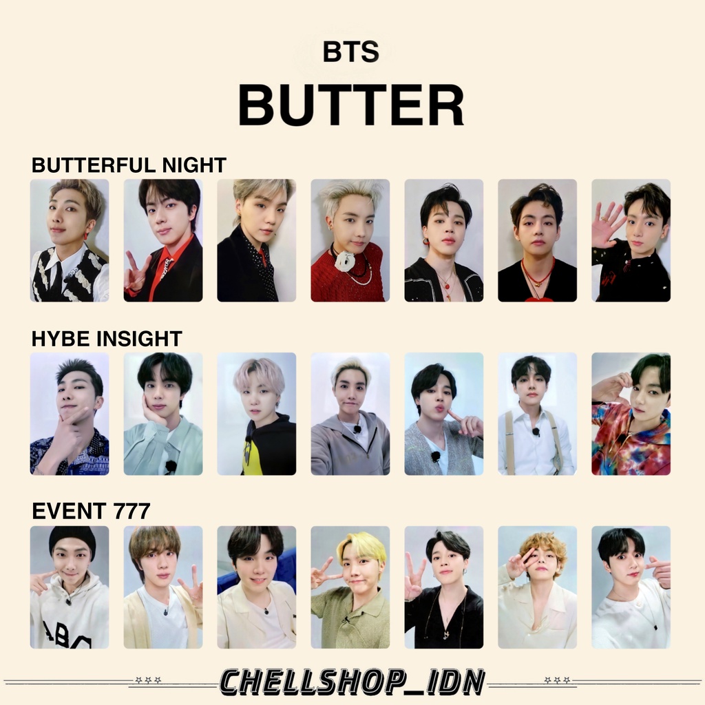 Jual Photocard Bts Butter Butterful Night Event Hybe Insight Unofficial Shopee Indonesia