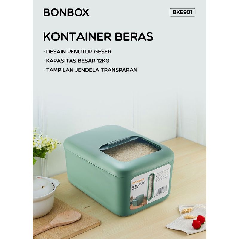 Jual Bonbox BKE901 Rice Box Kontainer Tempat Penyimpanan Beras Besar ...