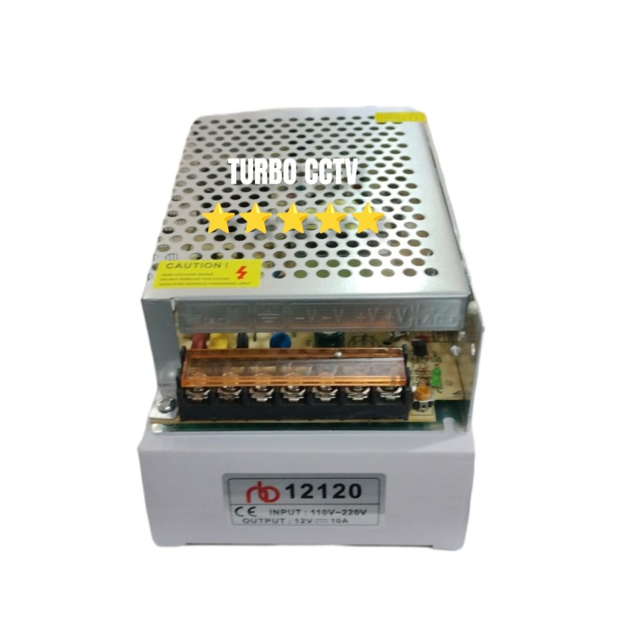 Jual Power Supply Psu Jaring 12v 10a Adaptor Trafo Switching Smps Led Fan Efst90 Murah Shopee