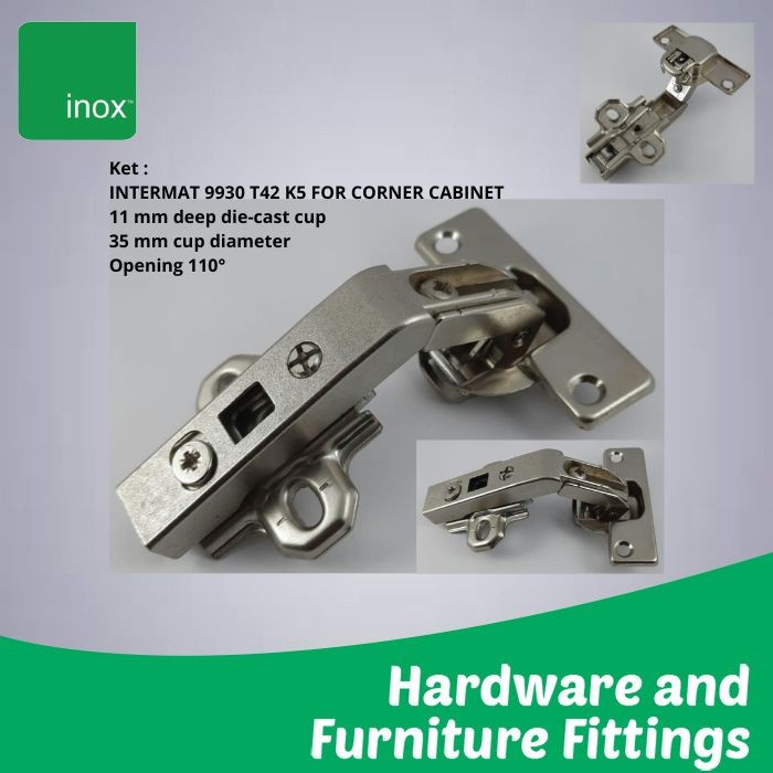 Jual ENGSEL SUDUT/ENGSEL CORNER CABINET HETTICH INTERMAT 9930-T42-K5 ...