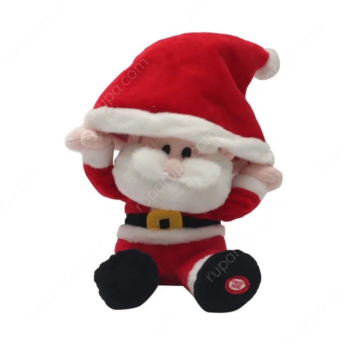 Jual Noelle Boneka Natal Christmas Animated Singing Santa Dengan Topi Erge546t Shopee Indonesia 8232