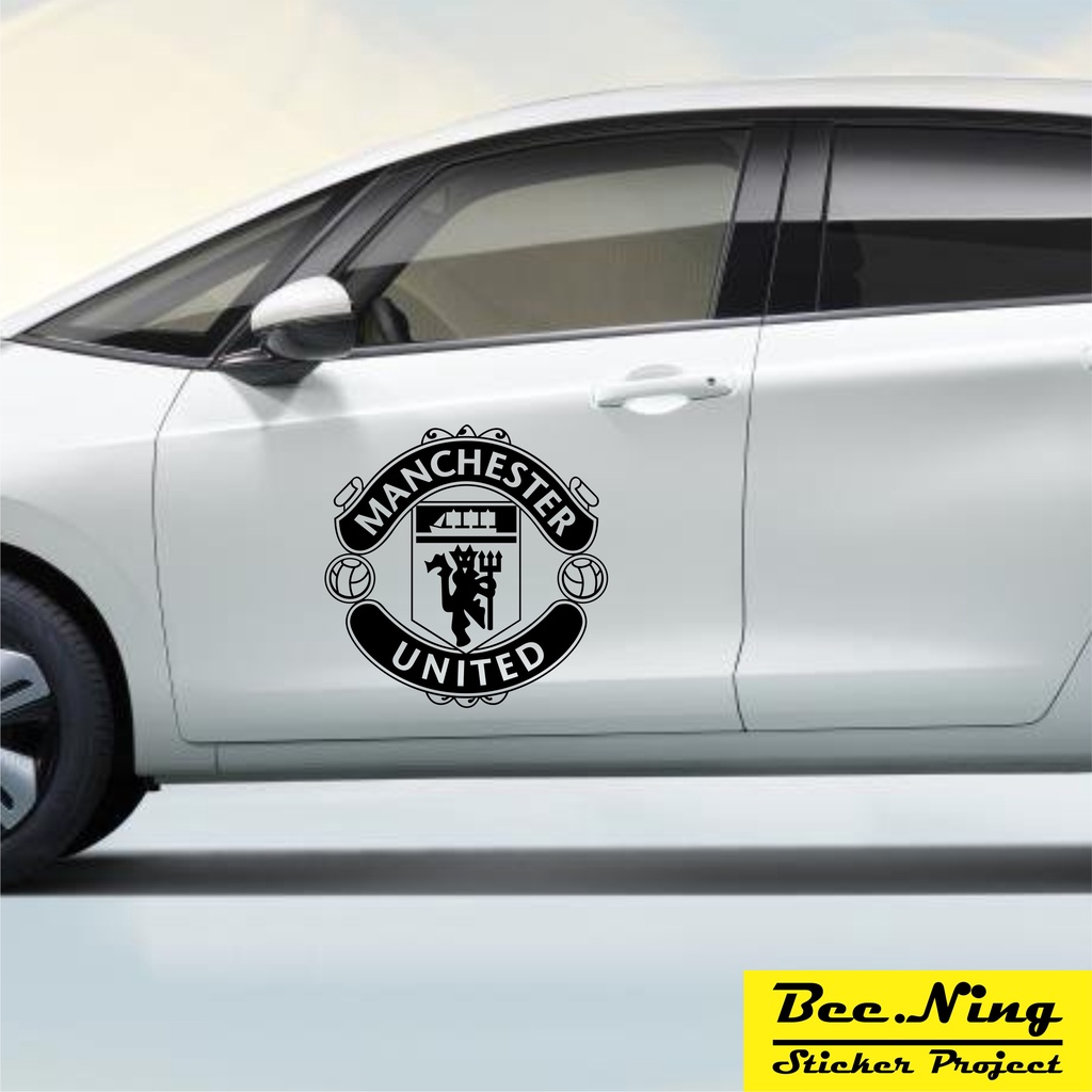 Jual STIKER MOBIL MANCHESTER UNITED 50CM STIKER PINTU MOBIL ATAU STIKER ...
