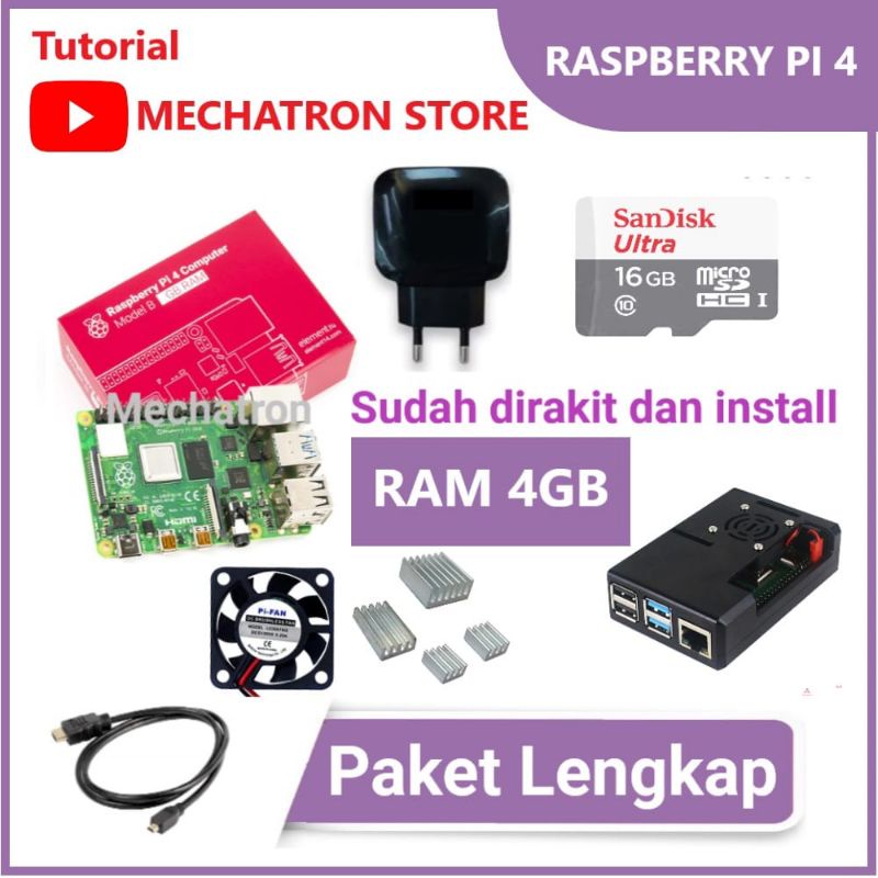 Jual Raspberry Pi 4 Model B 4GB Paket Lengkap Siap Pakai Made In UK ...