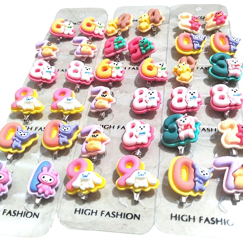 Jual Bros Pin Karakter Angka Nomor Doff Multi Warna 12 pcs | Shopee ...