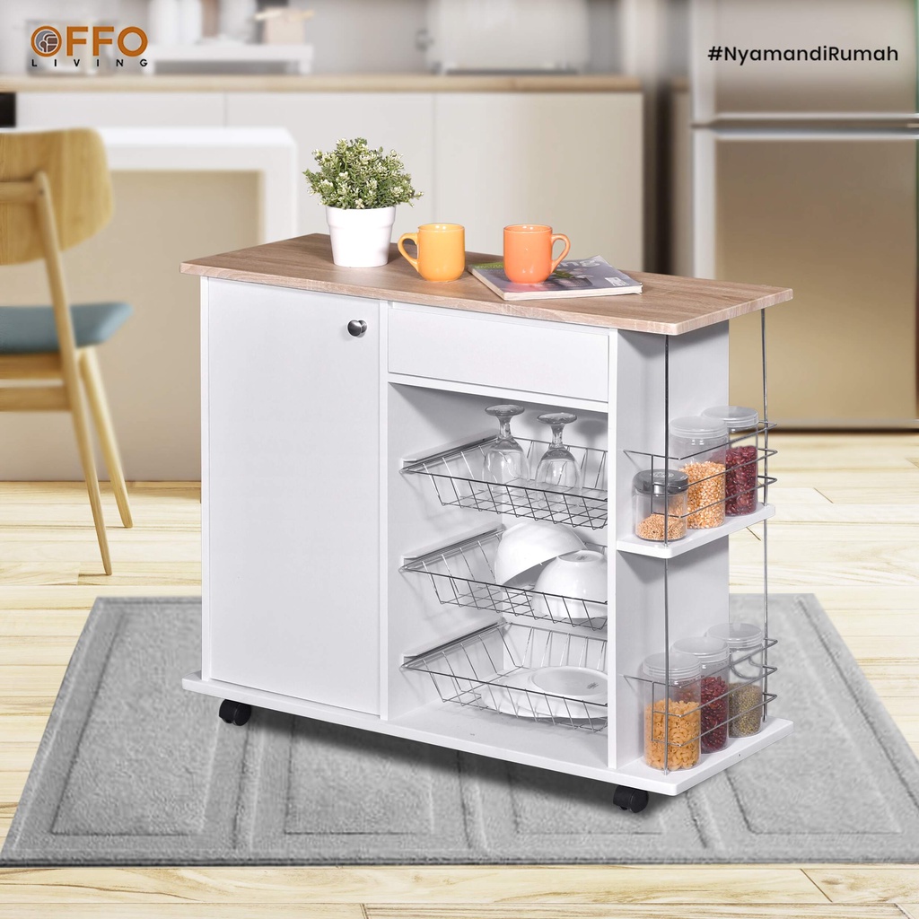 Jual Offo Living - Rak Trolley Lilac - Rak Trolley Minimalis dan ...