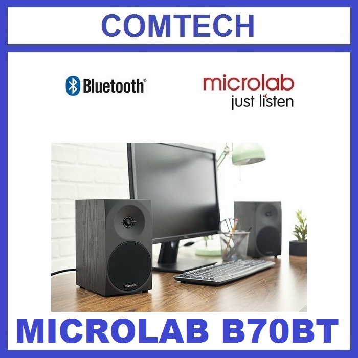 Jual Microlab B70BT 20 Watt RMS Bookshelf Wireless Bluetooth Stereo ...