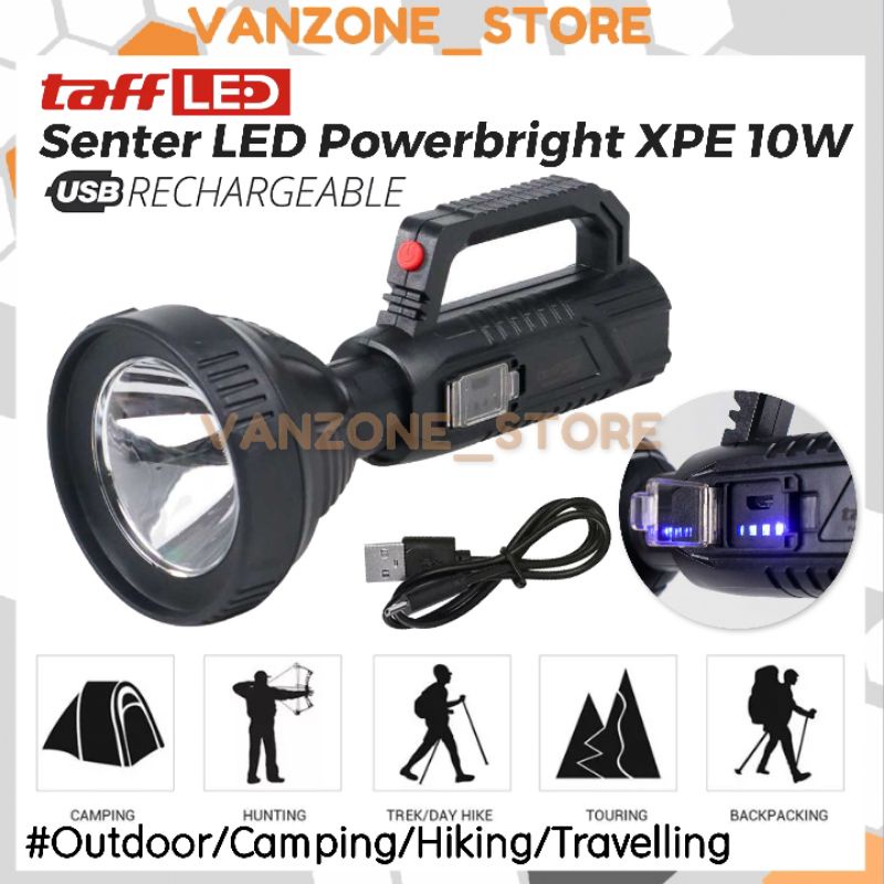 Jual Senter LED Waterproof USB Recharge Cree XPE | Shopee Indonesia