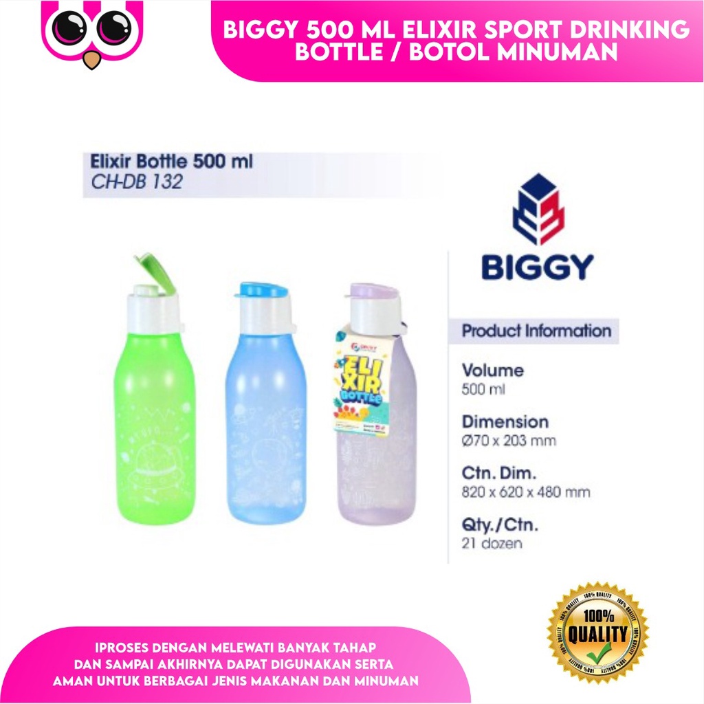 Jual BIGGY 500 ML ELIXIR SPORT DRINKING BOTTLE / BOTOL MINUMAN | Shopee ...