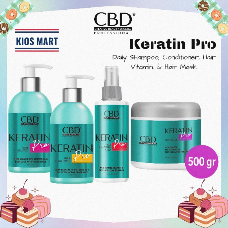 Jual Cbd Professional Keratin Pro Daily Shampoo Daily Conditioner Daily Hair Vitamin Spray 3968