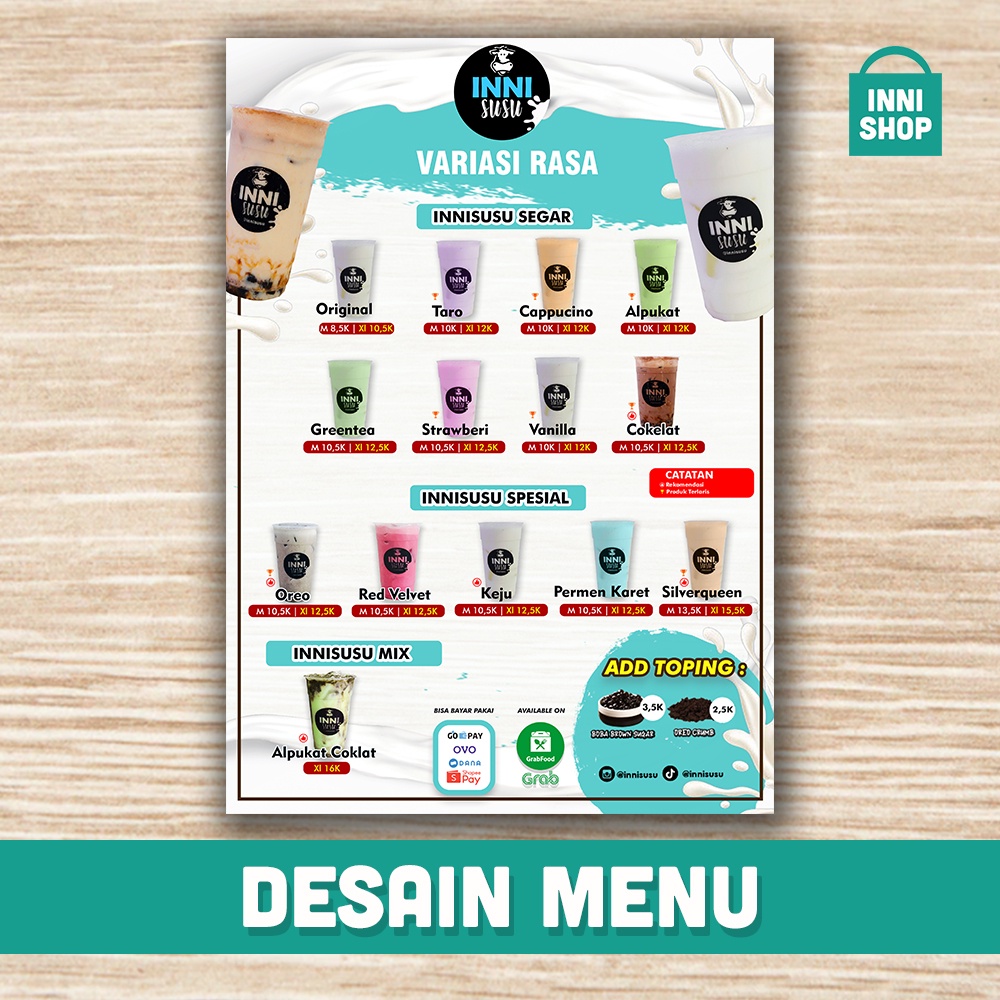 Jual DESAIN MENU MAKANAN/MINUMAN/RESTORAN DESAIN PRODUK BANNER MENU ...