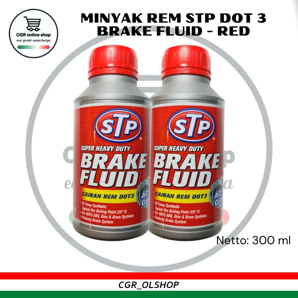 Jual Stp Dot 3 Brake Fluid 300 Ml Red Minyak Rem Merah Shopee Indonesia 3721