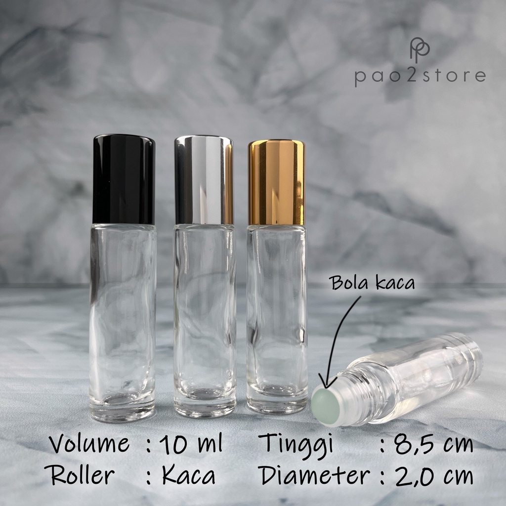 Jual Botol Roll On 10ml Kaca Tebal Clear / Bening - Bola Kaca ...
