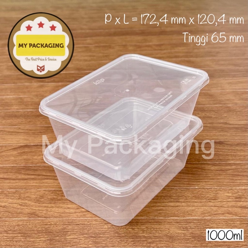 Jual Thinwall 1000 Ml Kaku 25buah Container Microwave Kotak Makan