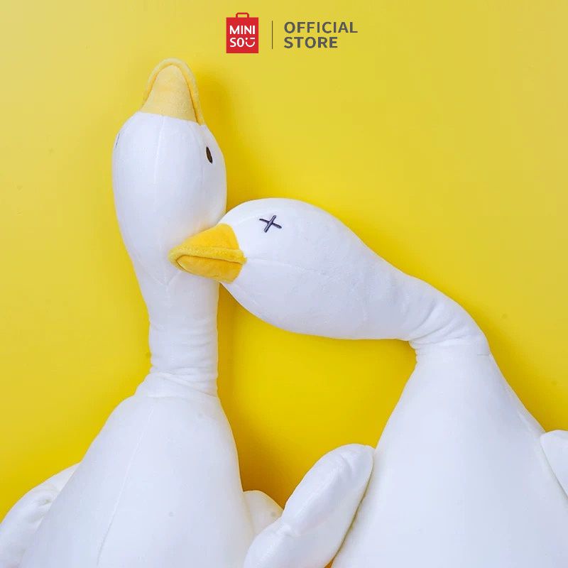 Jual MINISO boneka angksa lucu dan unik- White Goose Series Lying Plush ...