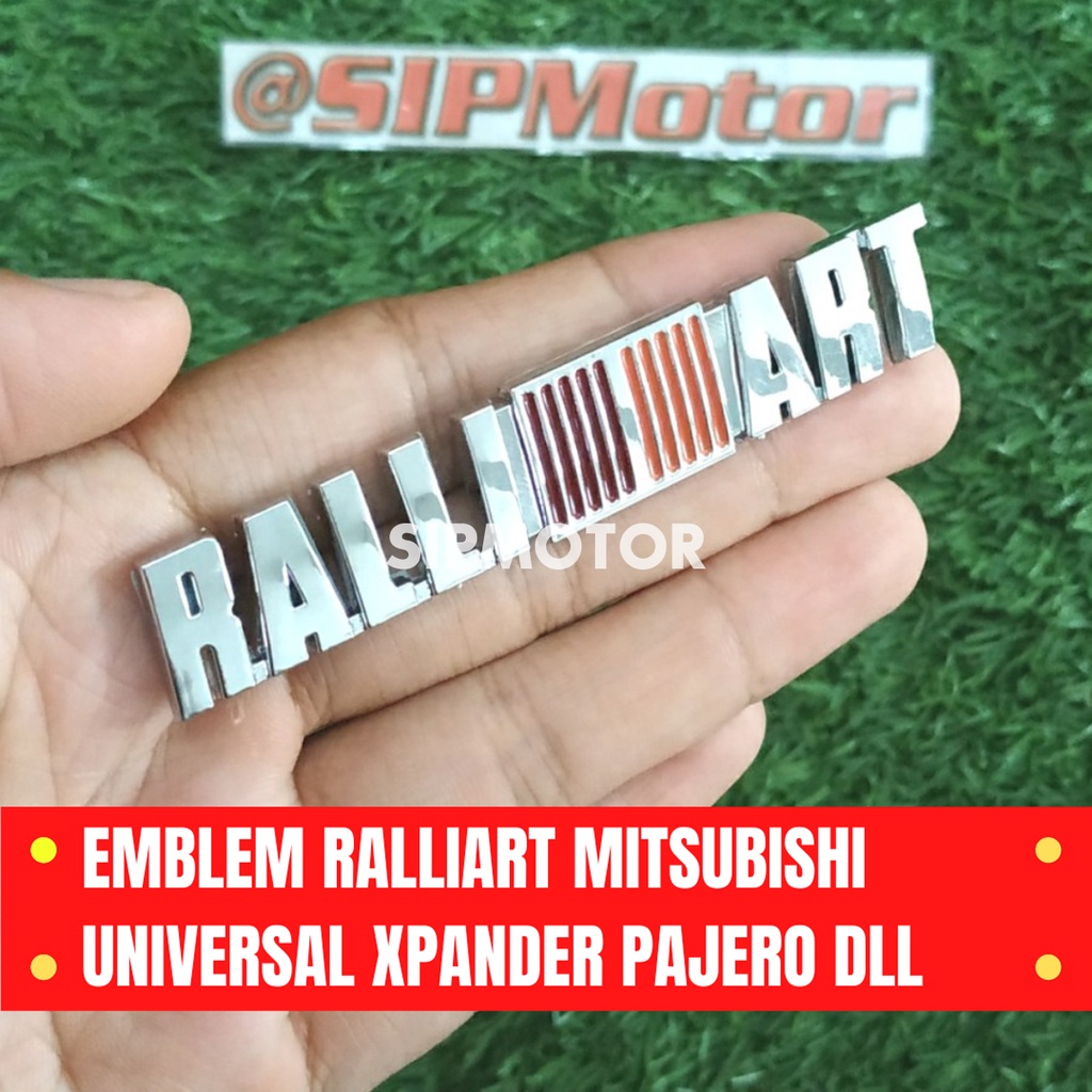 Ralliart Black Matte Aluminum Emblem – Universal Fit For Mitsubishi EVO, FTO, Galant, Outlander