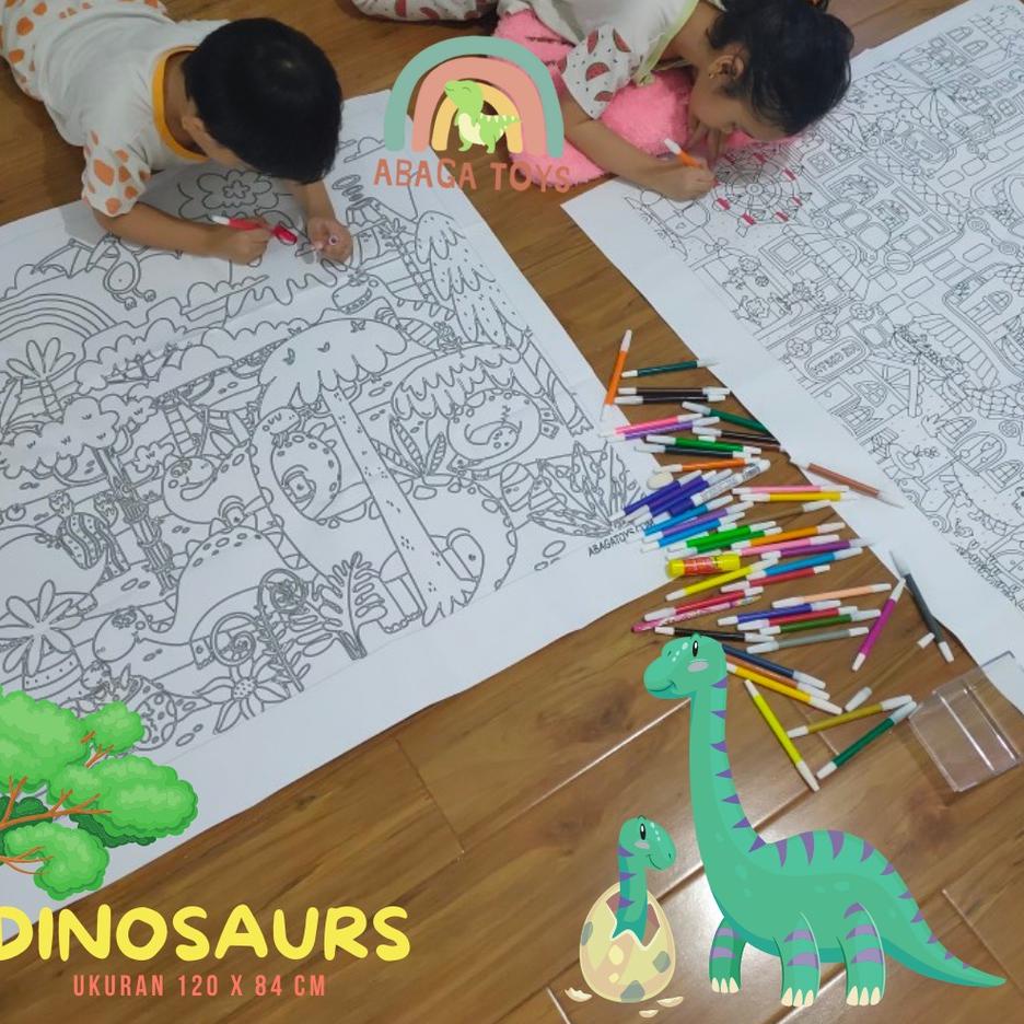 Jual Super Mutu Giant Coloring Sheet / Giant Coloring Poster / Kertas