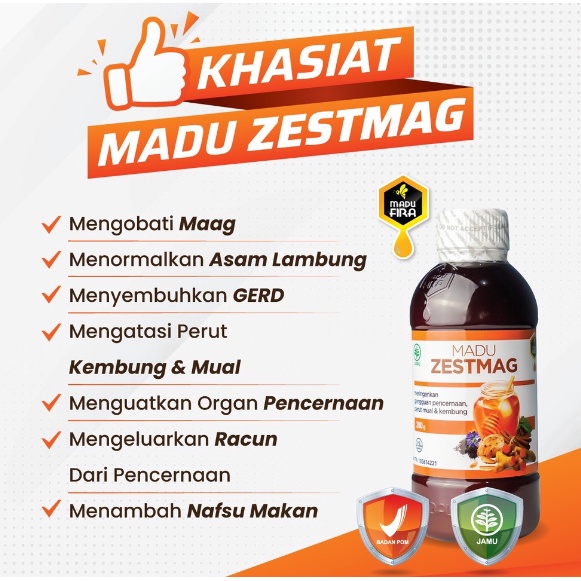 Jual Madu Zestmag 100 Original Madu Asam Lambung Maag Kronis Shopee