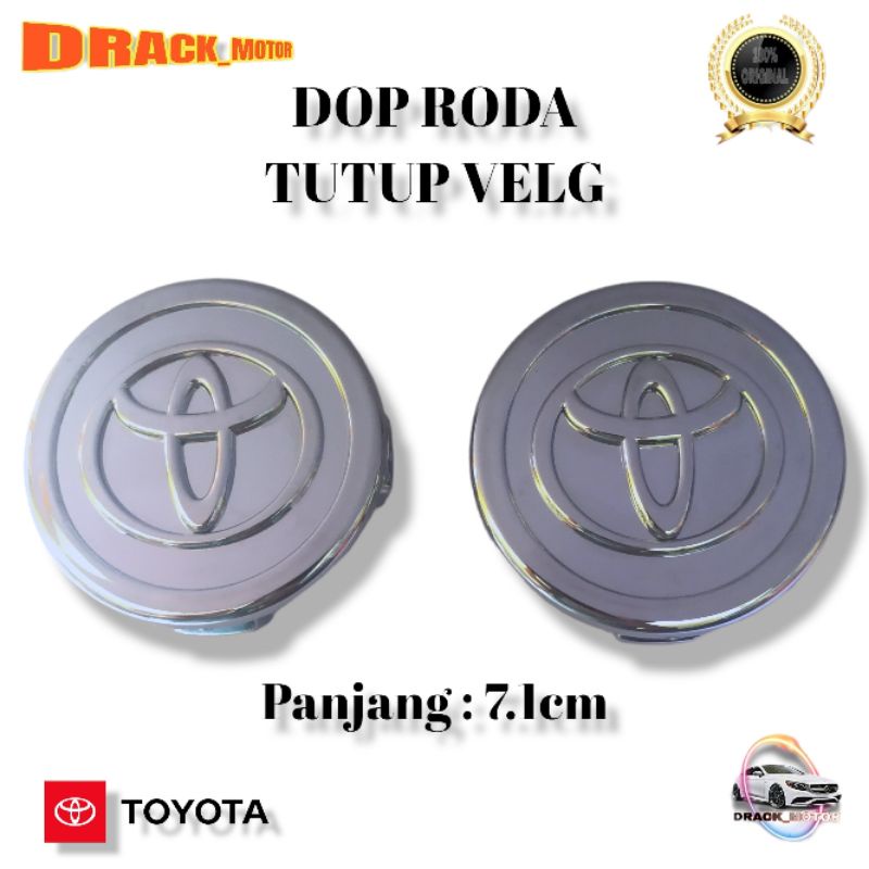 Jual DOP RODA TOYOTA KIJANG INNOVA FULL CHROME DIAMETER LUAR 7.1cm ...