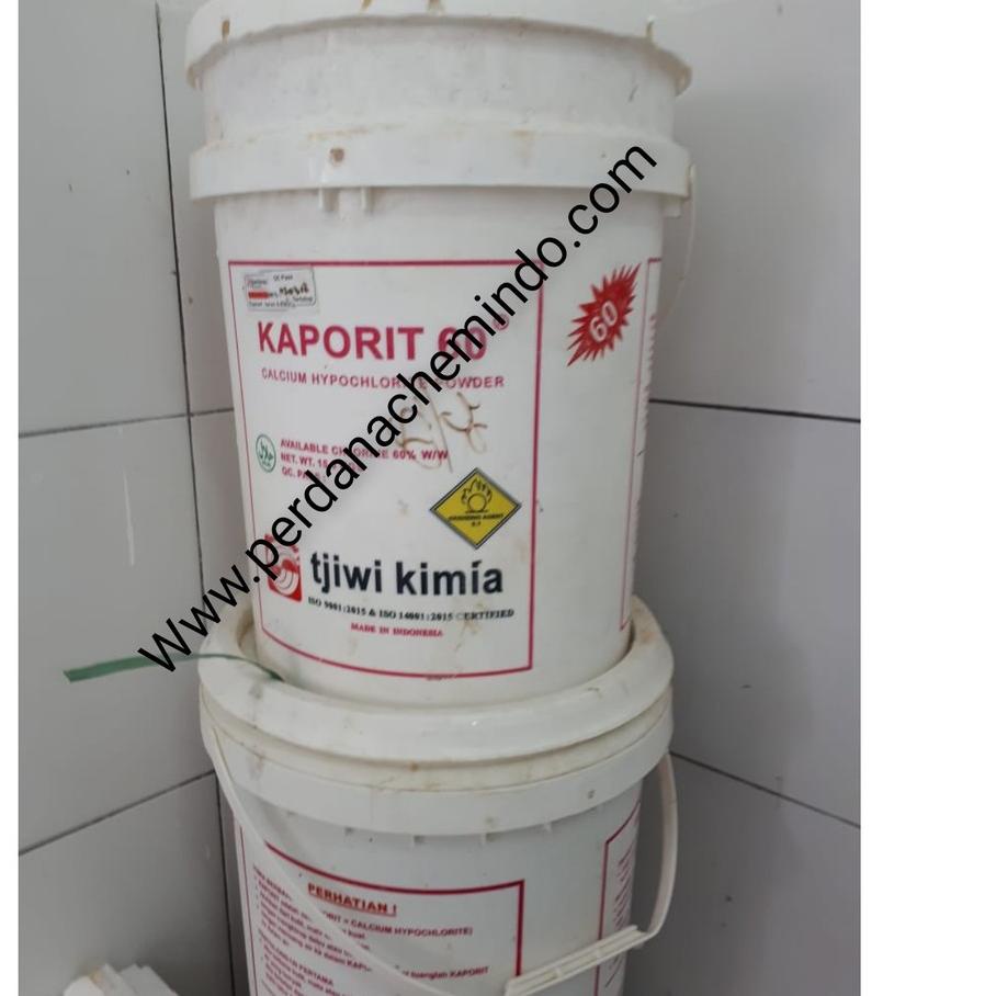 Jual Baru Kaporit Tjiwi Kimia Bubuk Calcium Hypochlorite Powder 60 Berat 1 Kg ~ Shopee 5286