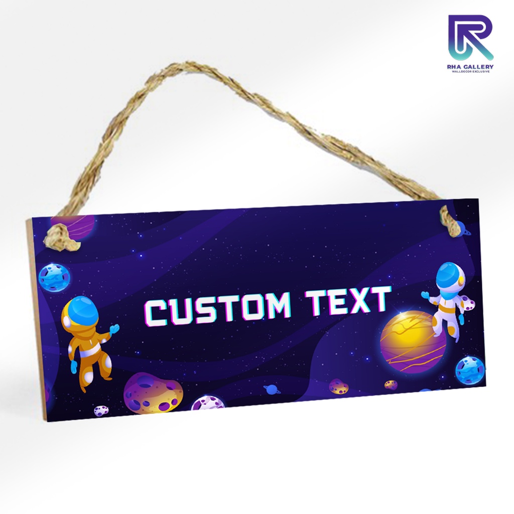 Jual RHA GALLERY Hiasan Dinding Gantung Custom Text Planet Luar Angkasa ...