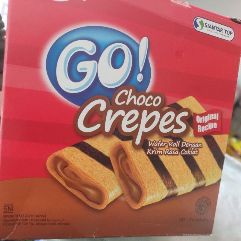 Jual Go Crepes Choco Wafer Roll 1pack Shopee Indonesia