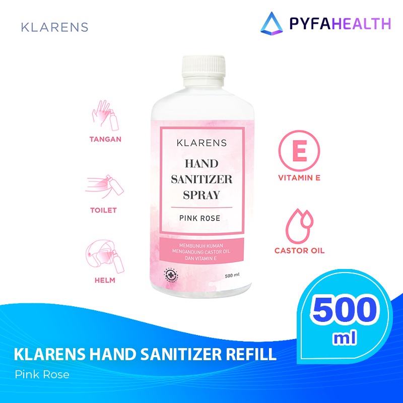 Jual Klarens Pink Rose Hand Sanitizer Refill 500ml Shopee Indonesia