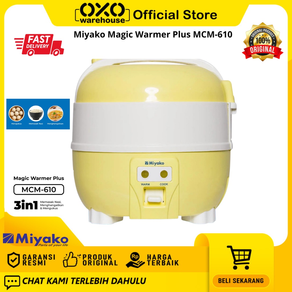 Jual Miyako Magic Com MCM610 1 Liter Mejikom Mini Rice Cooker Low Watt