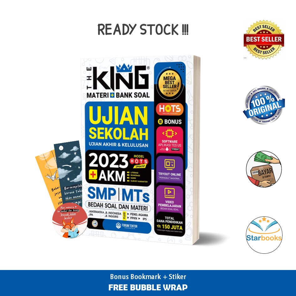 Jual Buku Ujian Sekolah SMP 2023 + AKM: The King Materi+Soal - Forum ...