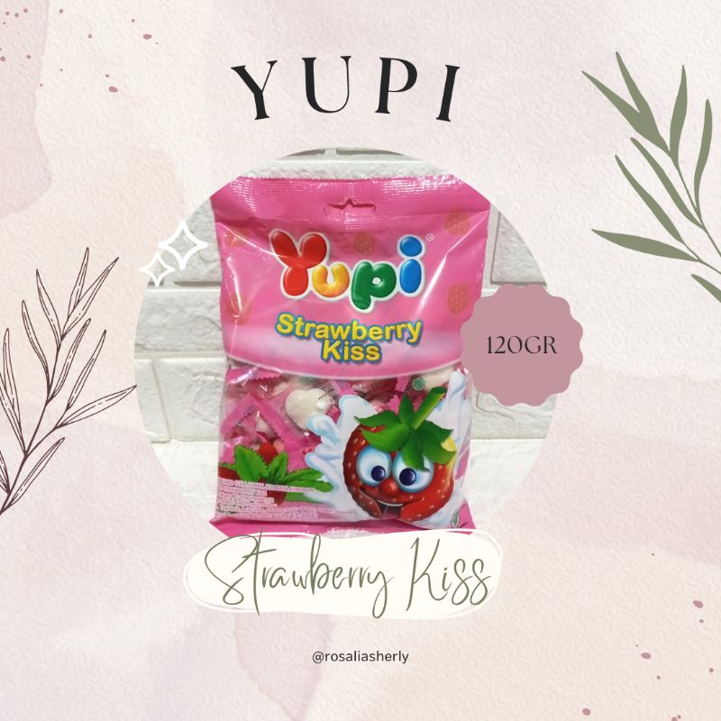 Jual Yupi Strawberry Kiss 1 Pack 120gr Shopee Indonesia