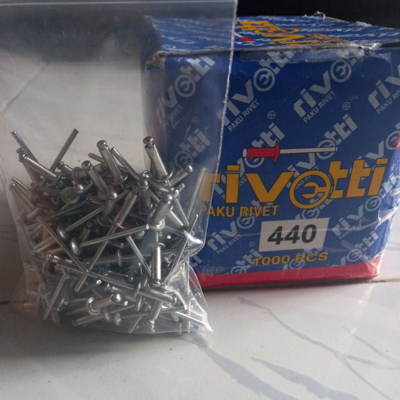 Jual Paku Rivet 440 Ecer isi 100pcs Ukuran 3.2 x 11mm - Paku Ripet ...