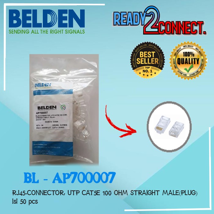 Jual BELDEN BL AP700007 Connector Cat5e (50 Pieces) | Shopee Indonesia