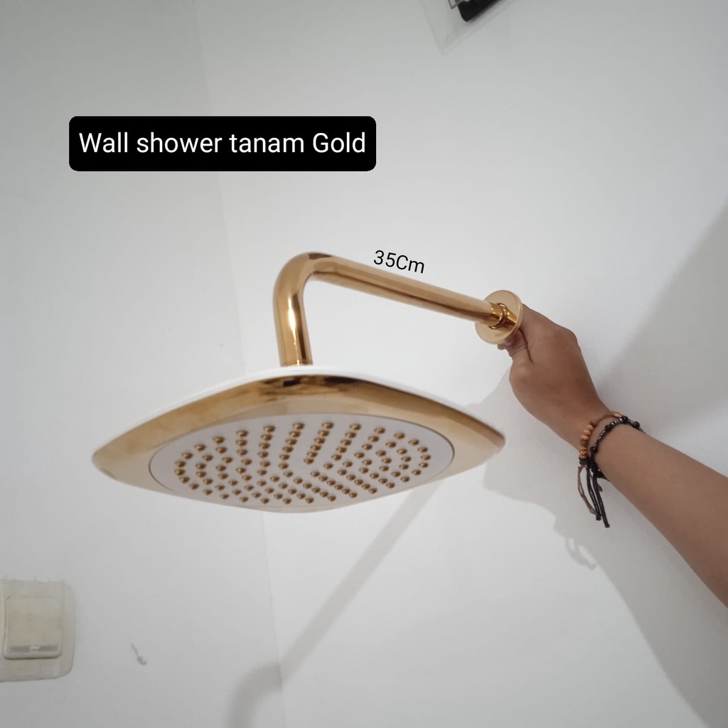 Jual Wall Shower Gantung Sower Tanam Atas Dinding Kotak Bulat 8 Inch