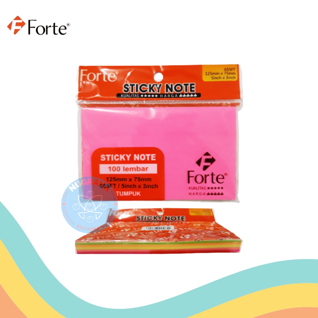 Jual STICK NOTE FORTE 655FT 125 X 75 100S (1 PCS) | Shopee Indonesia