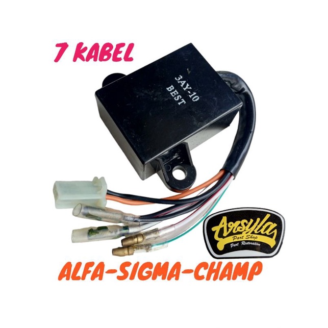 Jual cdi yamaha alfa champ sigma 3ay-8554000 7 kabel double