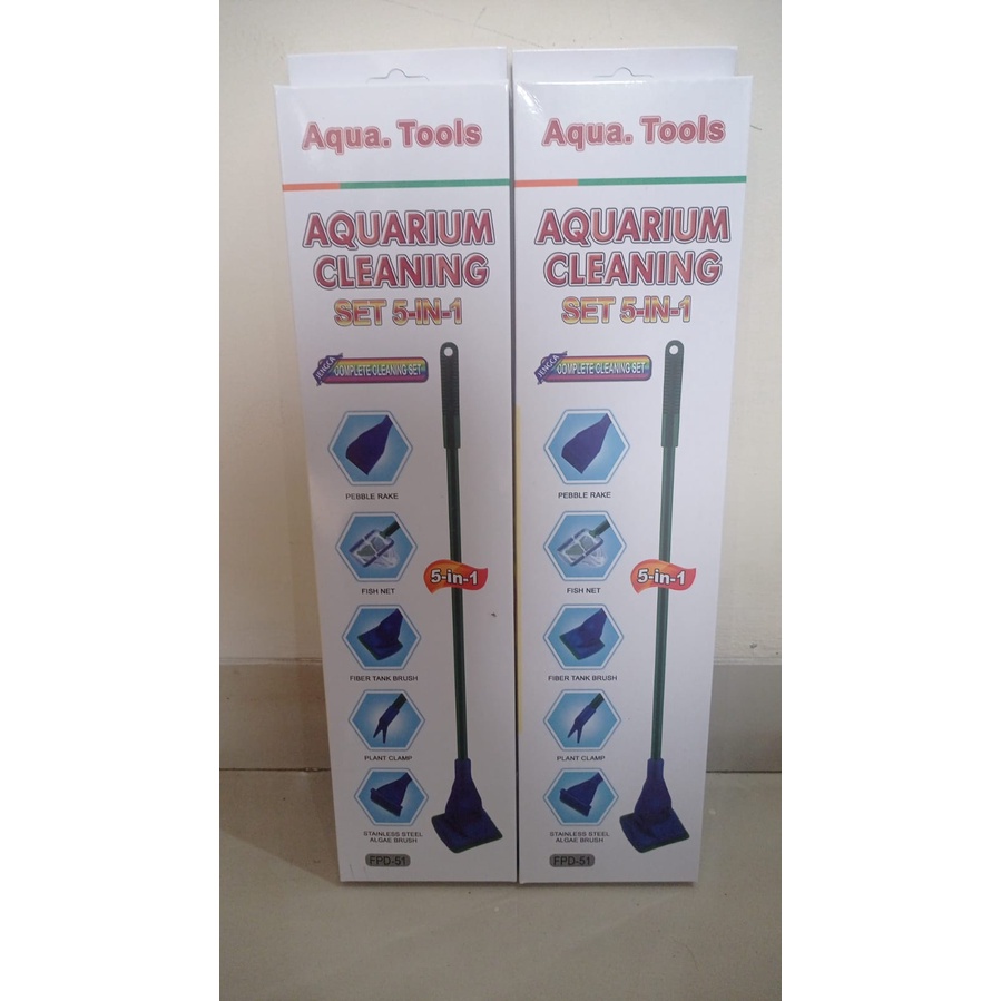 Jual AQUA TOOLS AQUARIUM CLEANING SET 5 IN 1 / PEMBERSIH AQUARIUM SET