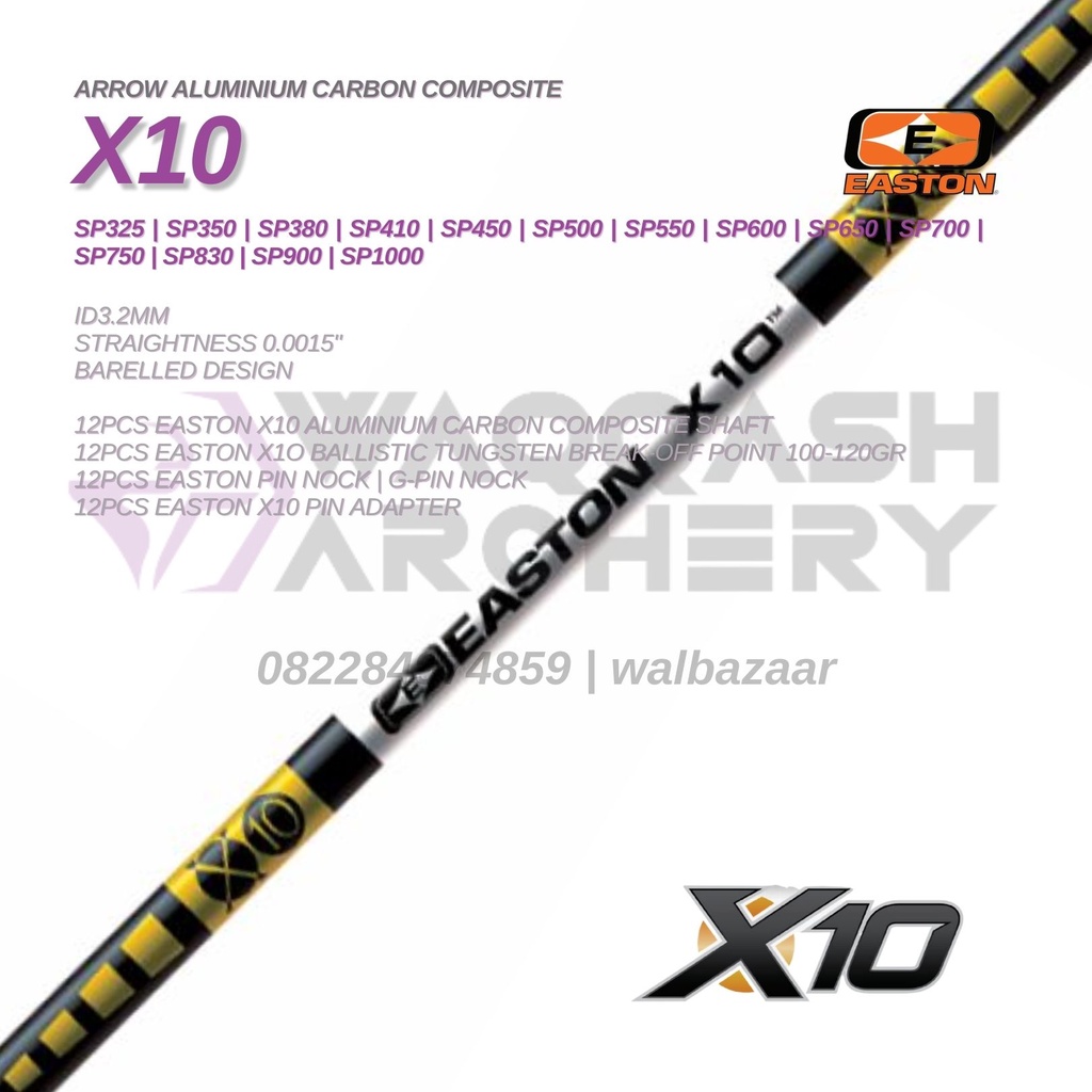 Easton X10 Shafts 410 - High-Strength Carbon Fiber with Alloy Core main image 0
