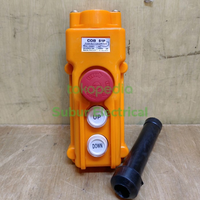 Jual Remote Hoist Push Button Cob-61P 2 Tombol + Emergency Stop ...