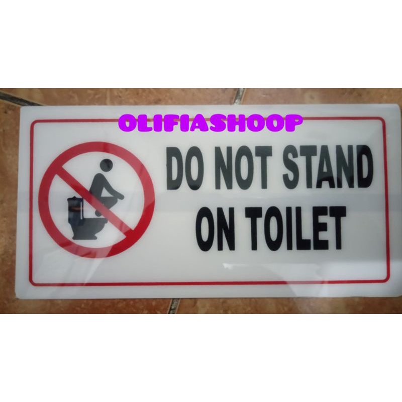 Jual MIKA SIGN DO NOT STAND ON TOILET Shopee Indonesia