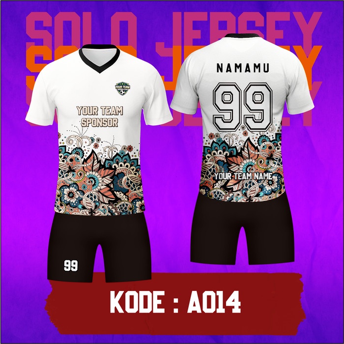 Jual Jersey CUSTOM Satuan Sepakbola Futsal Full Printing kode