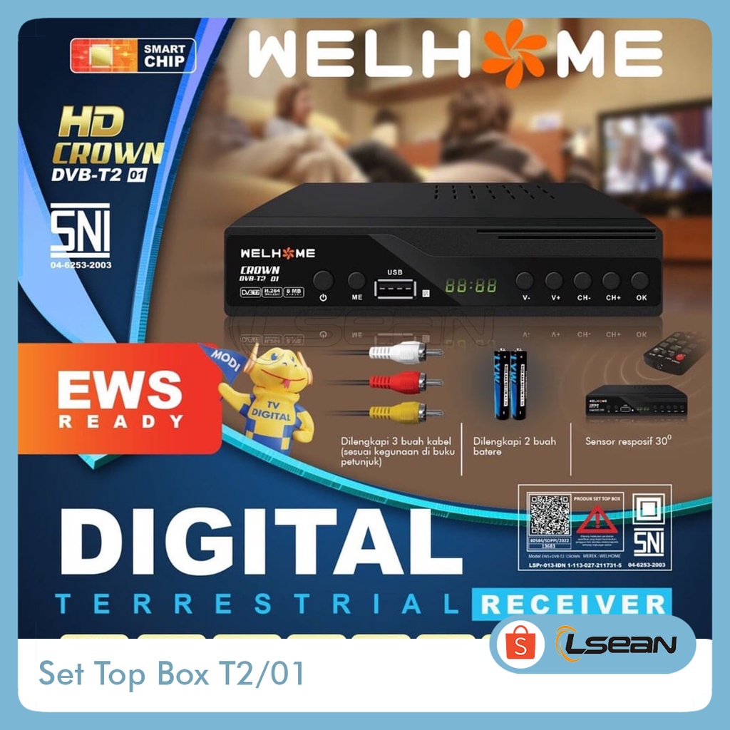 Jual SET TOP TV BOX STB MERK WELHOME DV3 T2/01 Shopee Indonesia