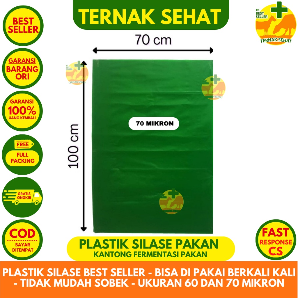 Jual PLASTIK SILASE TEBAL 70 MIKRON (70cm x 100cm) 14 PCS - Plastik ...