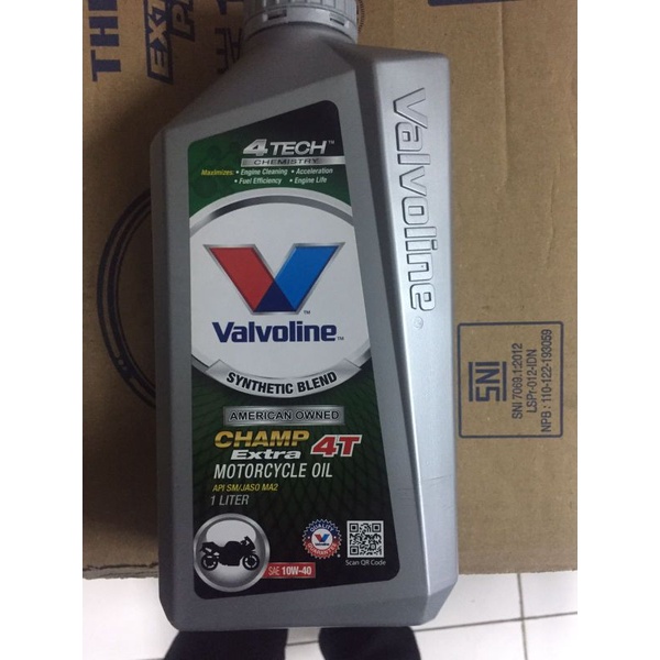 Jual Oli Motor Valvoline Champ Extra 4T 10W 40 1L Shopee Indonesia