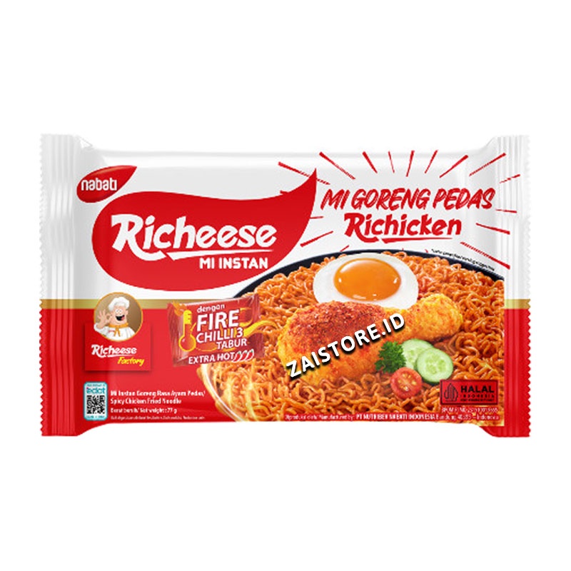 Jual Richeese Mie Goreng Richicken & Mie Ramen & Mie Goreng Keju Pedas ...