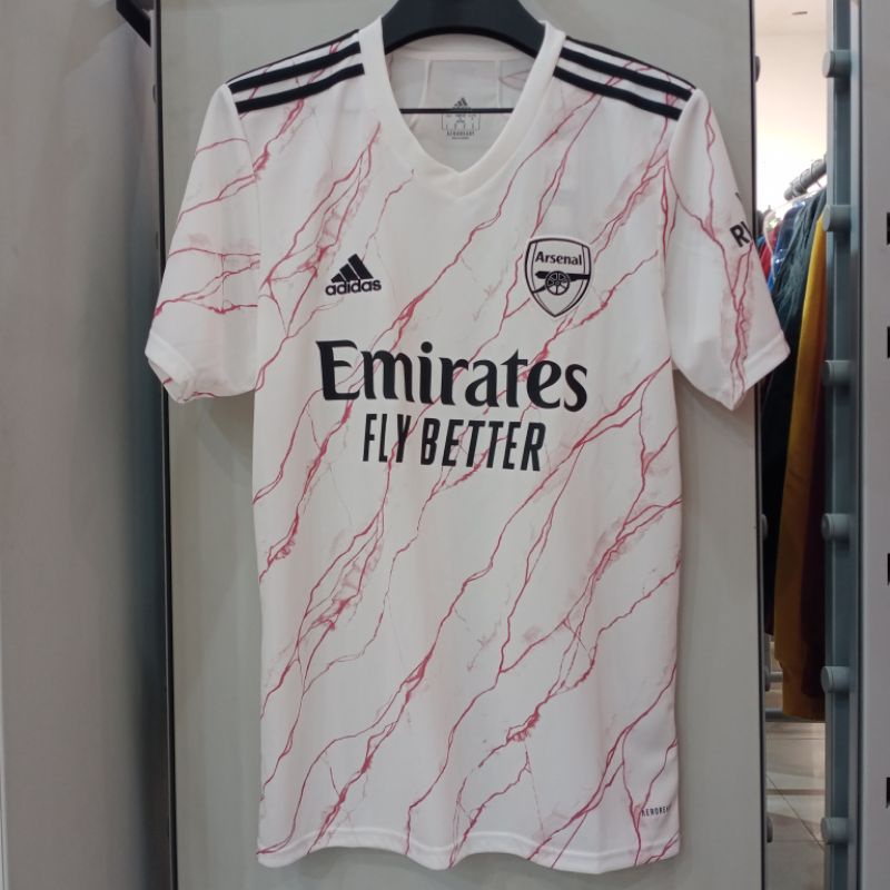 Baju Bola ADIDAS Jersey Arsenal Away 20 21 White EH5815 Original