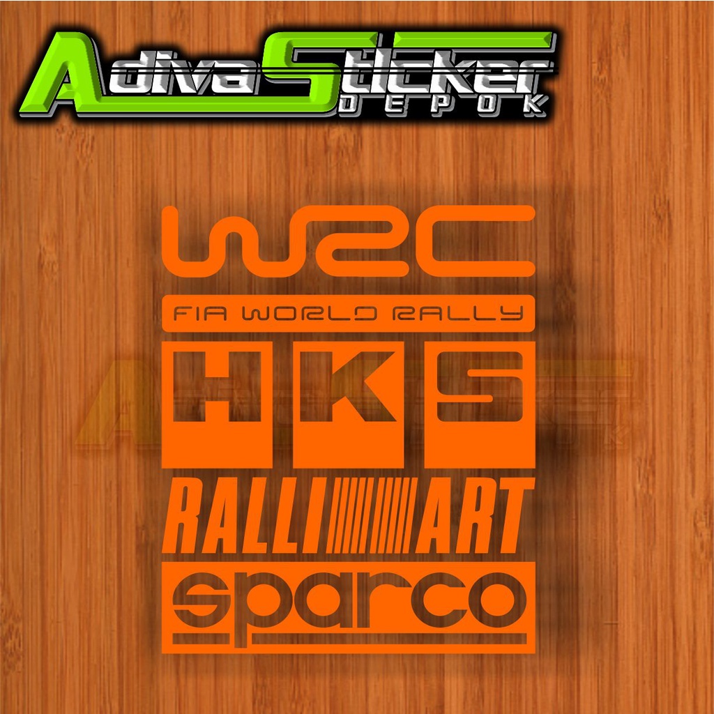 Jual stiker sticker mobil set racing wrc ralliart hks set | Shopee ...