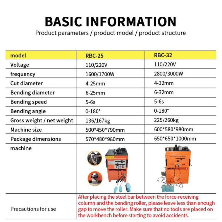 Jual RBC-32 Portable Hydraulic Electric Rebar Bending Machine Metal ...